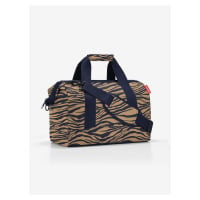 Modro-hnědá dámská cestovní taška se zvířecím vzorem Reisenthel Allrounder M Sumatra