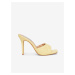 Světle žluté dámské pantofle na vysokém podpatku Steve Madden Signify