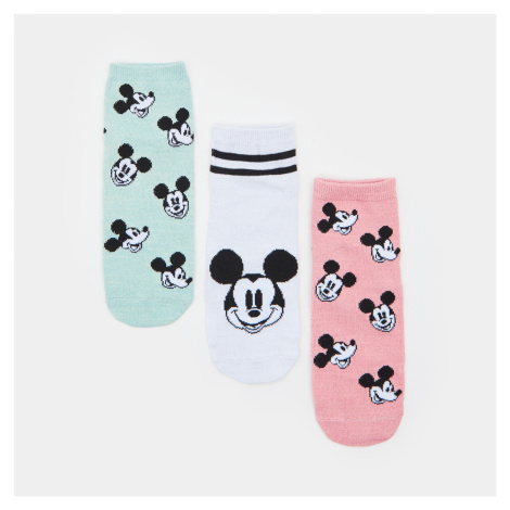 Sinsay - Sada 3 párů ponožek Mickey Mouse - Vícebarevná