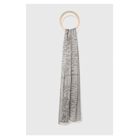 Plátěný šátek Moschino šedá barva, M5773 50225