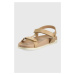 Kožené sandály Marella Gigi dámské, béžová barva, na platformě
