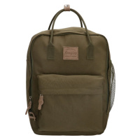 Beagles Tmavě zelený objemný batoh do školy „Scandinavia“ 15L
