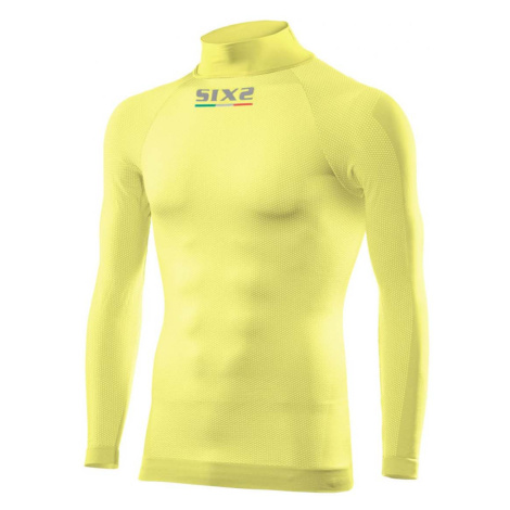 SIX2 Cyklistické triko s dlouhým rukávem - TS3 II - žlutá