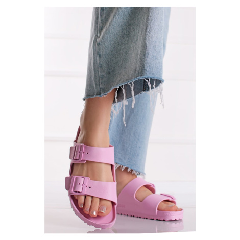 Růžové nízké gumené pantofle Arizona EVA Birkenstock