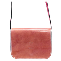 Kožená crossbody kabelka Florence 43 růžová / oranžová