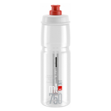ELITE-Fľaša JET transparentná červené logo 750 ml Bílá