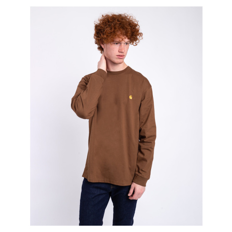 Carhartt WIP L/S Chase T-Shirt Tamarind/Gold