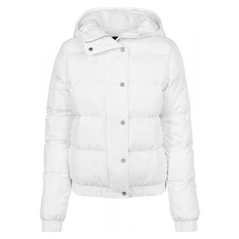 Ladies Hooded Puffer Jacket - white