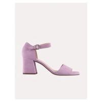 Světle fialové dámské kožené sandály na podpatku Högl Beatrice
