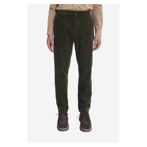 Kalhoty A.P.C. Pantalon Constantin COESP-H08396 MILITARY KHAKI pánské, zelená barva, jednoduché