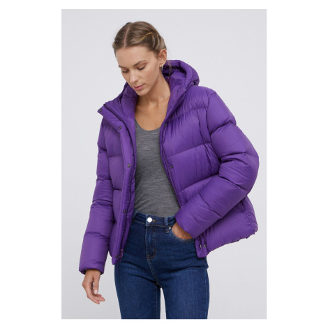 Péřová bunda The North Face dámská, fialová barva, zimní | Modio.cz