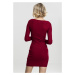 Šaty Urban Classics Ladies Cut Out Dress - burgundy