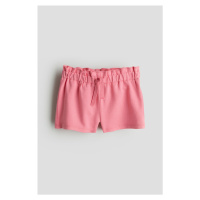 H & M - Bavlněné šortky's volánkovým lemem - růžová