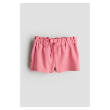 H & M - Bavlněné šortky's volánkovým lemem - růžová H&M