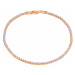 GEMMAX Jewelry Působivý elegantní náramek z růžového zlata se zirkony délka 19 cm GLBRB-19-29001