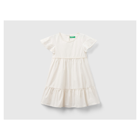Benetton, Dress With Embroidery And Frill United Colors of Benetton
