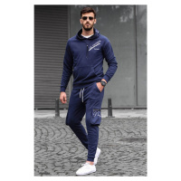 Madmext Printed Navy Blue Tracksuit Set