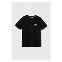 Dětské bavlněné tričko Fila BEUTELSBACH černá barva