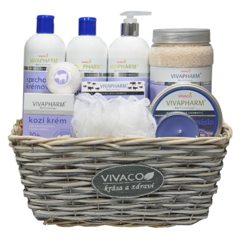 Vivaco VivaPharm Velký dárkový koš kosmetiky s kozím mlékem