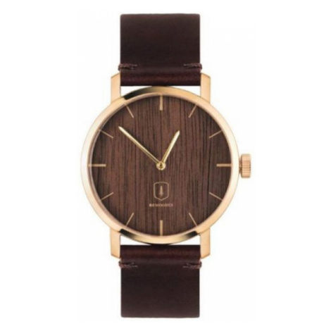 Dřevěné hodinky Aurum Watch s řemínkem z pravé kůže dámské 70-105 mm BeWooden