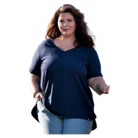 CityZen® Dámské oversize tričko plus size s rozparkem a kulatým lemem