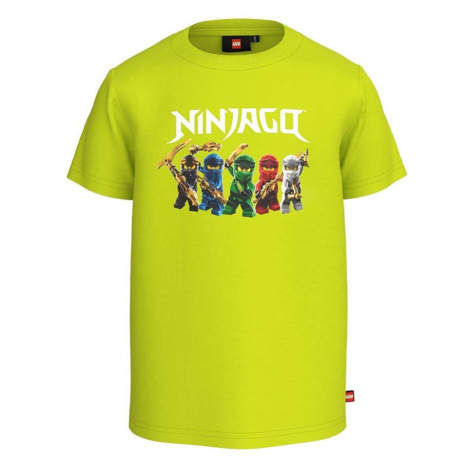Dětské bavlněné tričko Lego x Ninjago zelená barva Lego Wear