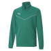 Puma TEAMRISE 1 4 ZIP TOP Chlapecká mikina, zelená, velikost