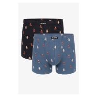 Boxerky Atlantic 2MH-061 2-pack Barva: Modrá