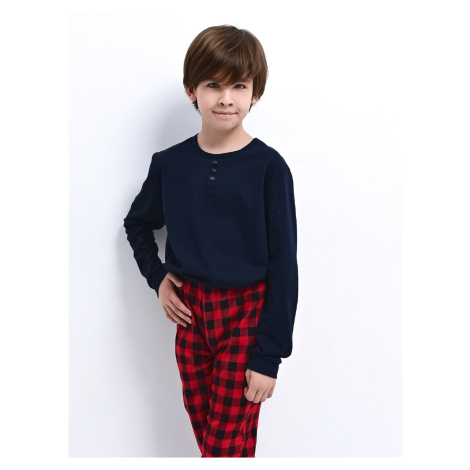 Pyjamas Sensis Louie Kids Boy Christmas length 110-128 navy blue 059