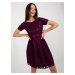 Fuchsiové krajkové šaty --dark purple Fuchsiová