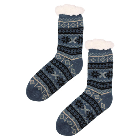 Snowy blue huňaté ponožky beránek MC 113 šedomodrá PESAIL