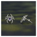 GRACE Silver Jewellery Stříbrné náušnice Pavouk, stříbro 925/1000 Halloween E-BSE891/156 Stříbrn