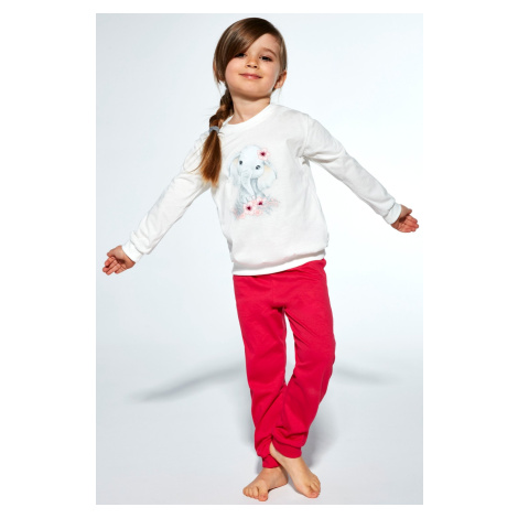 Dívčí pyžamo Cornette Slon - bavlna Ecru
