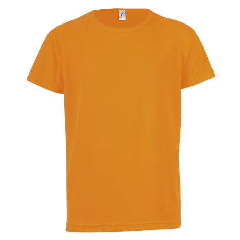 SOĽS Sporty Kids Dětské funkční triko SL01166 Neon orange SOL'S