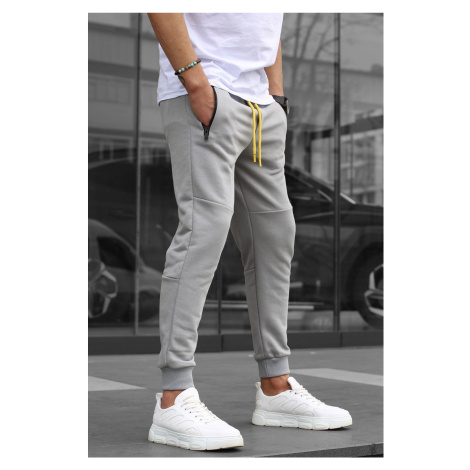 Madmext Men's Dyed Gray Basic Sweatpants