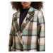 Zelený dámský kostkovaný zimní kabát s příměsí vlny Scotch & Soda
