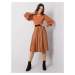 SUBLEVEL Brown pleated skirt