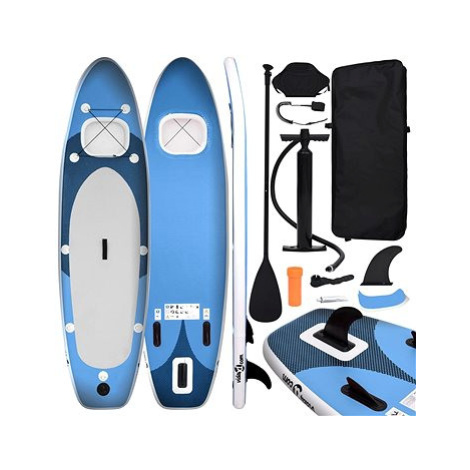 SHUMEE Nafukovací SUP paddleboard s příslušenstvím modrý 360 × 81 × 10 cm