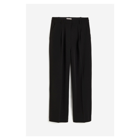 H & M - Široké kalhoty's puky - černá H&M