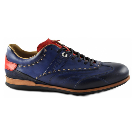 Polobotky La Martina Man Shoes Leather - Modrá