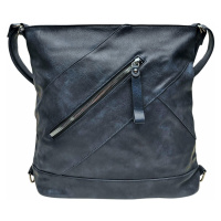Velký tmavě modrý kabelko-batoh s kapsou Foxie