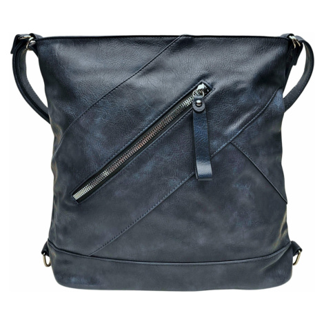 Velký tmavě modrý kabelko-batoh s kapsou Foxie Tapple