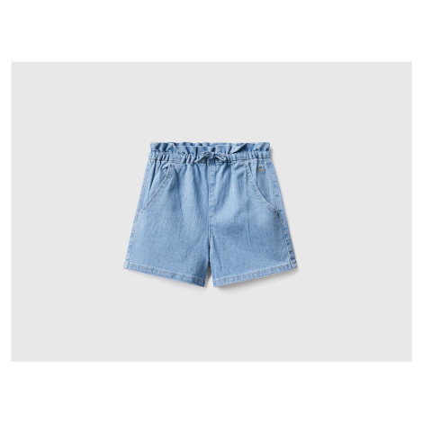 Benetton, "eco-recycle" Denim Paperbag Shorts United Colors of Benetton