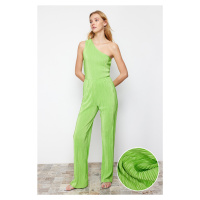 Trendyol Green Pleat Lined Stretchy Knitted Trousers