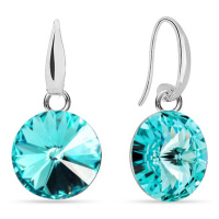 Náušnice Rivoli se Swarovski Elements Candy KW112212LTU Light Turquoise 10 mm