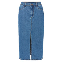 Dlouhá džínová sukně s rozparkem, z materiálu Positive Denim #1 Fabric