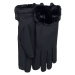 Černé zateplené rukavice s kožíškem