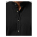 Ozonee Pánská košile s krátkým rukávem Tirnilun černá Černá