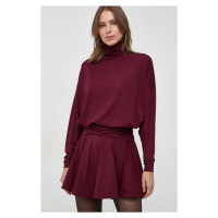 Šaty Pinko vínová barva, mini, oversize, 102193 A1DE