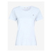 Světle modré dámské basic tričko Tommy Hilfiger